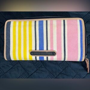Juicy Couture Multicolor Striped Zip Around Wallet